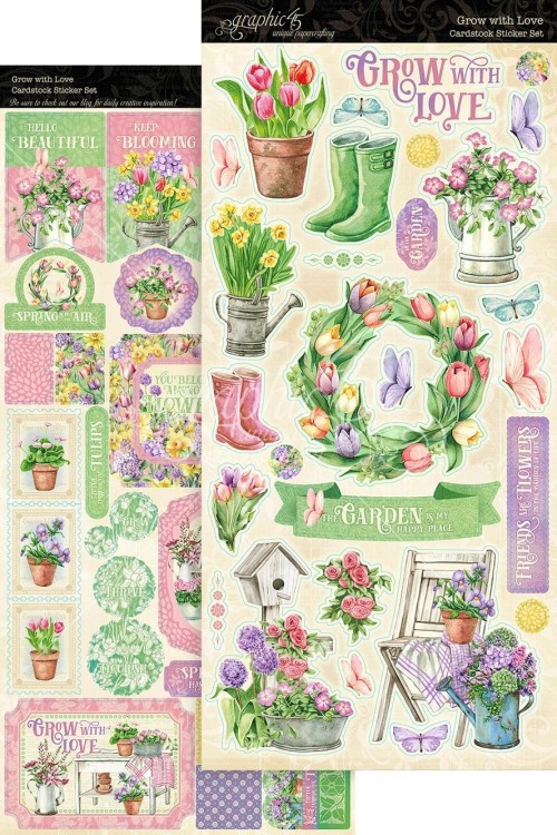Zestaw naklejek Grow with Love Cardstock Sticker Set - Graphic45 (4502818)