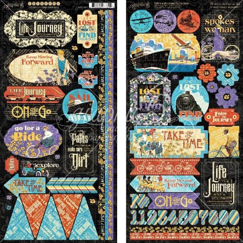 Zestaw naklejek Life's Journey Sticker Set - Graphic45 (4501949)