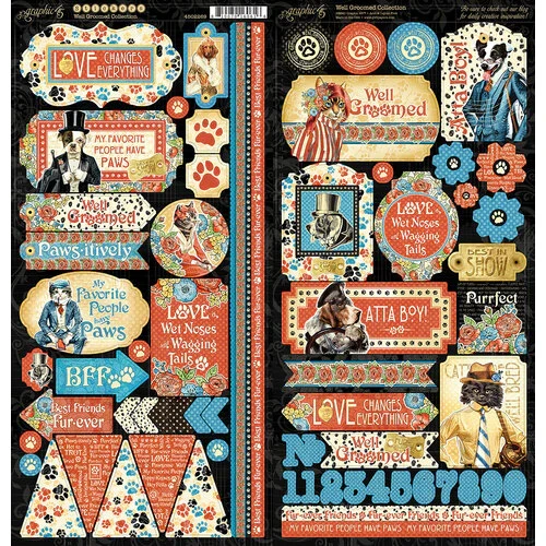 Zestaw naklejek Well Groomed Sticker Set - Graphic45 (4502269)