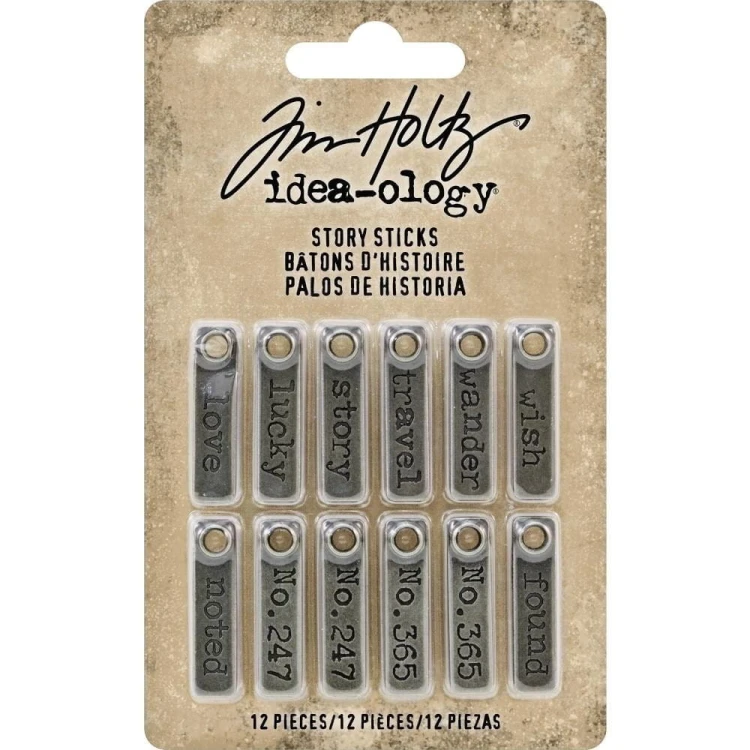 Zestaw elementów metalowych - Story sticks - Tim Holtz (TH93680)