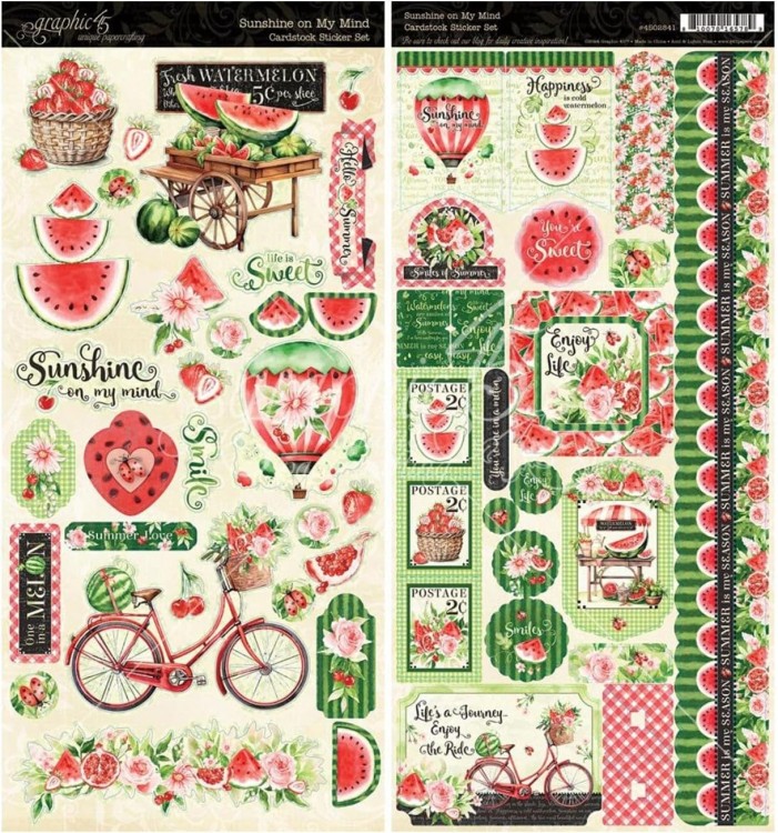 Zestaw naklejek Sunshine on My Mind Cardstock Sticker Set - Graphic45 (4502841)