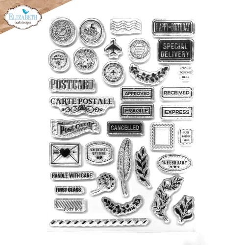 Zestaw stempli Postcard Parts - ELIZABETH Craft Designs CS429-1.webp