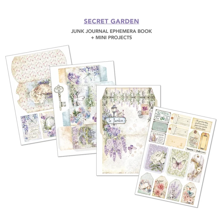Papier do scrapbookingu A4 "Secret Garden" Ephemera Book - Ciao Bella (CBB007)6