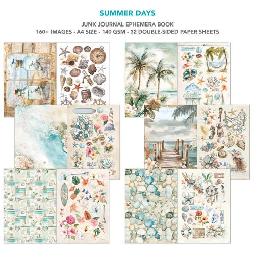 Papier-do-scrapbookingu-A4-ciao-bella-summer-days-a4-junk-journal-ephemera-book_1.webp