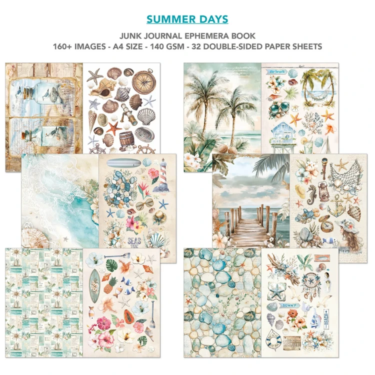 Papier-do-scrapbookingu-A4-ciao-bella-summer-days-a4-junk-journal-ephemera-book_1.webp
