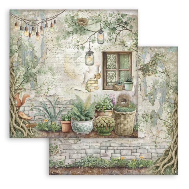 Zestaw papierów do scrapbookingu 20x20 Herbarium Silvae - Stamperia SBBS135_4.jpg