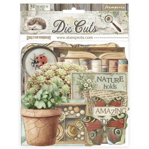 Zestaw tekturowych wyciętych elementów "Herbarium Silvae" Die Cuts - Stamperia DFLDC123_1.jpg