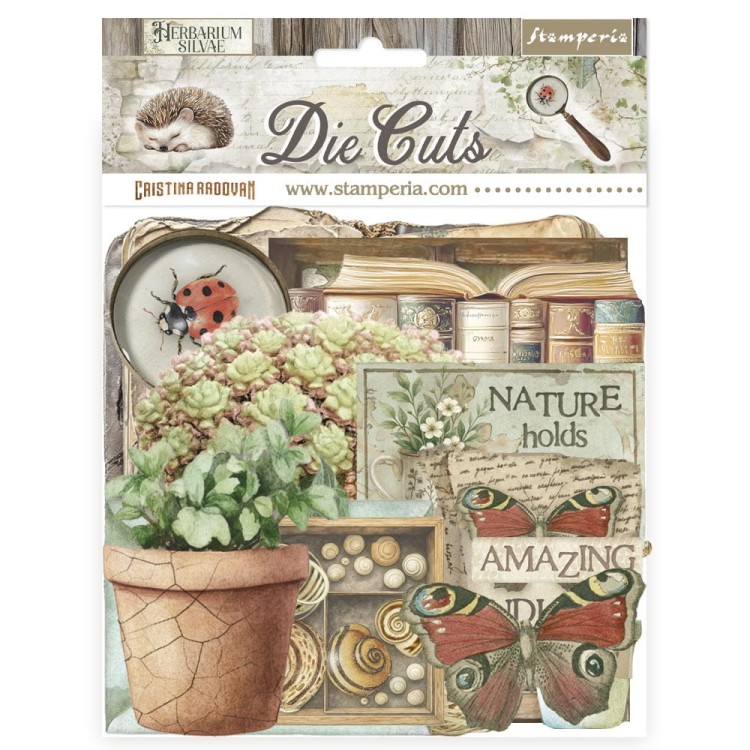 Zestaw tekturowych wyciętych elementów "Herbarium Silvae" Die Cuts - Stamperia DFLDC123_1.jpg