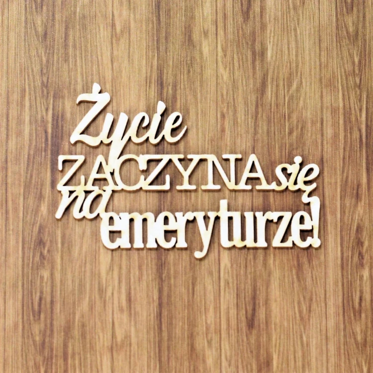 Tekturka Życie zaczyna się na emerturze - Anemone A4398
