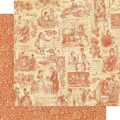 Arkusz papieru 30 x 30 Little Women - Time to Cherish - Graphic 45 (4501656)