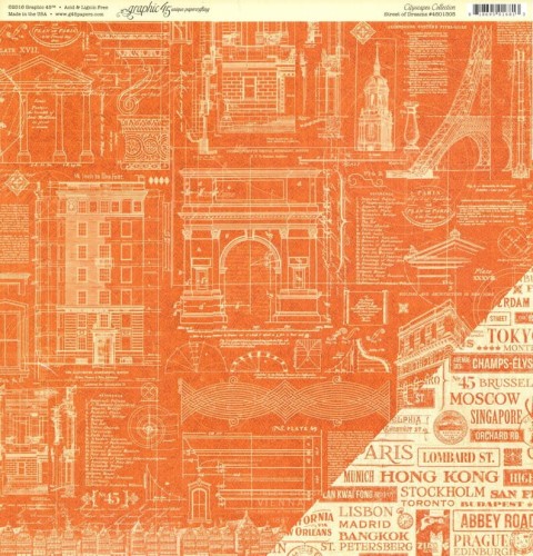 Arkusz papieru 30 x 30 Cityscapes - Street of Dreams - Graphic 45 (4501305)