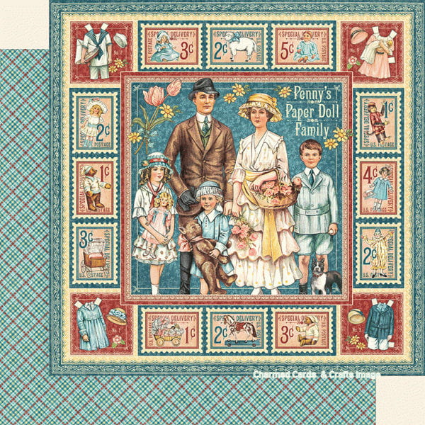 Arkusz papieru 30 x 30 Penny's Paper Doll Family - Graphic 45-4501580.jpg