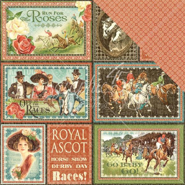 Arkusz papieru 30 x 30 Off to the Races - Royal Ascot - Graphic 45-4501451.jpg