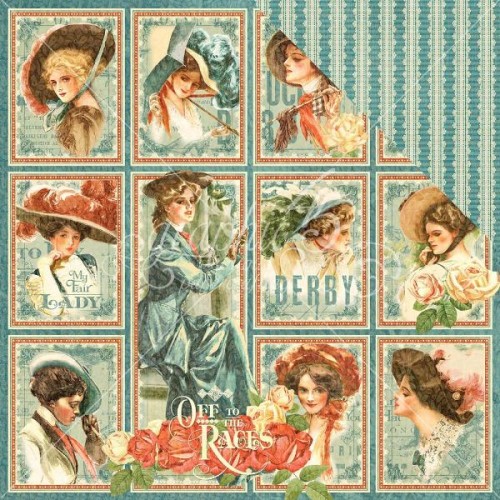 Arkusz papieru 30 x 30 Off to the Races - My Fair Lady - Graphic 45-4501454.jpg