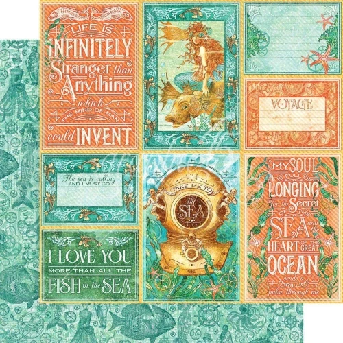 Arkusz papieru 30 x 30 Voyage Beneath the Sea - Wild Wild Waves - Graphic 45-4501327.webp