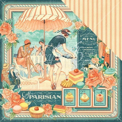 Arkusz papieru 30 x 30 Cafe Parisian - Graphic 45-4501422.jpg