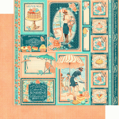 Arkusz papieru 30 x 30 Cafe Parisian - Creme de la Creme - Graphic 45-4501427.gif