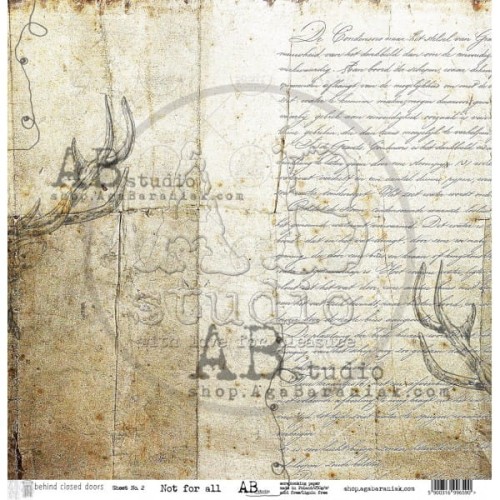 Arkusz papieru 30 x 30 Behind closed doors - Not for all - AB Studio-1