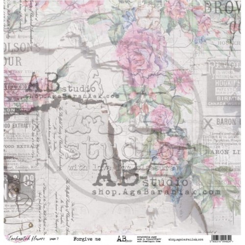 Arkusz papieru 30 x 30 Enchanted flowers - Poisonous flowers - AB Studio