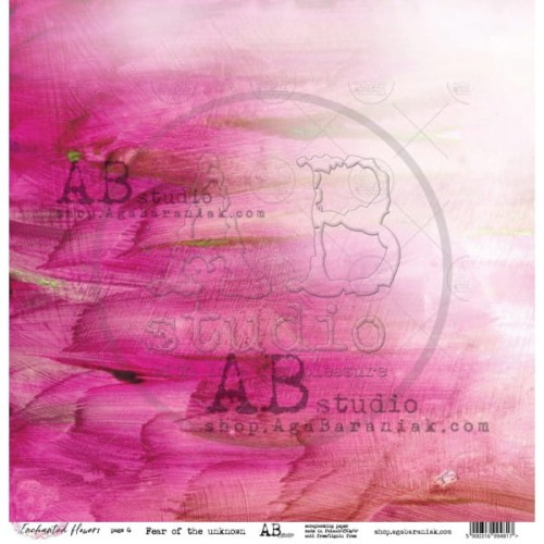 Arkusz papieru 30 x 30 Enchanted flowers - Fear of the unknown - AB Studio