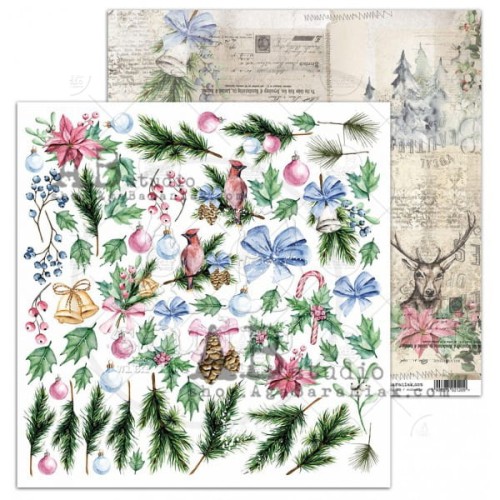 Arkusz papieru 30 x 30 The Winter Time - Christmas tree - AB Studio