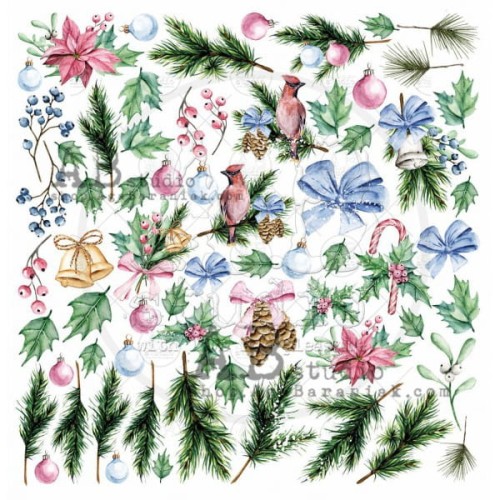 Arkusz papieru 30 x 30 The Winter Time - Christmas tree - AB Studio