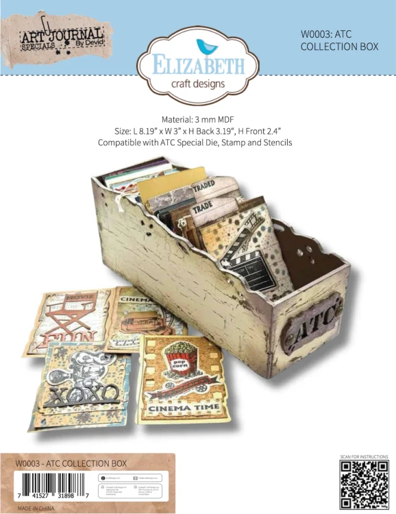 Baza ATC Collection Box - ELIZABETH Craft Designs W0003-01.webp