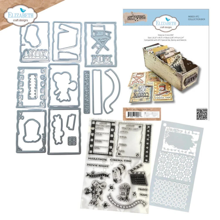 KIT do tworzenia i przechowywania ATC (Movie Night ATC Special) - ELIZABETH Craft Designs K022-01.webp