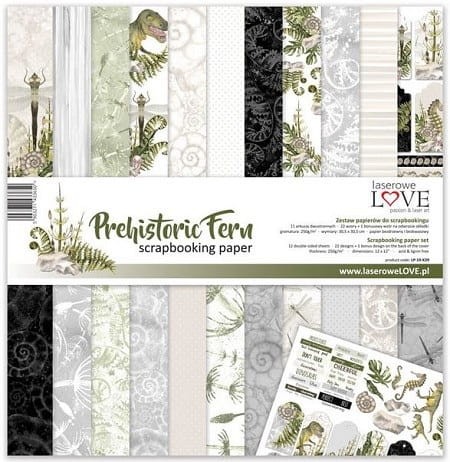 Zestaw papierów do scrapbookingu 30x30 Prehistoric Fern - Laserowe Love 433650.jpg