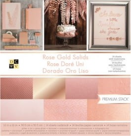 Zestaw papierów do scrapbookingu 30x30 Rose Gold Solids - DCWV PS-005-00521.jpg
