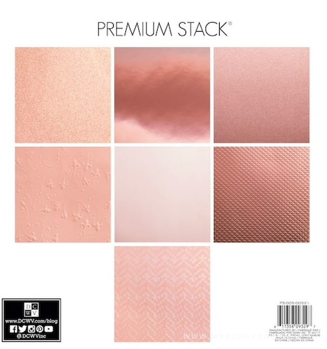 Zestaw papierów do scrapbookingu 30x30 Rose Gold Solids - DCWV PS-005-00521-1.jpg