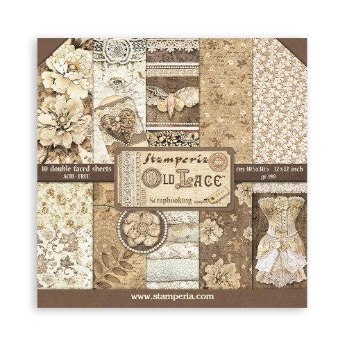 Zestaw papierów Old Lace 30x30cm 10szt Stamperia SBBL32.jpg