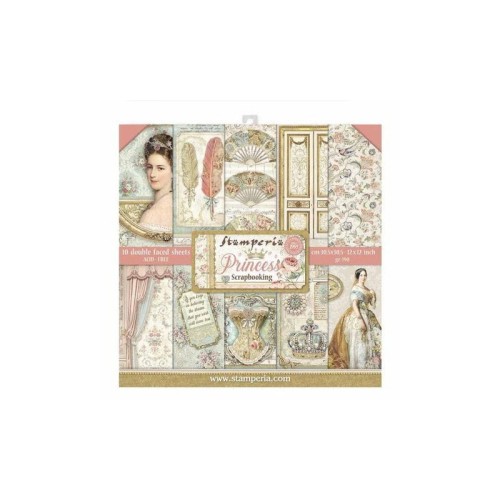 Zestaw papierów Princess 30x30cm 10szt Stamperia SBBL75.jpg