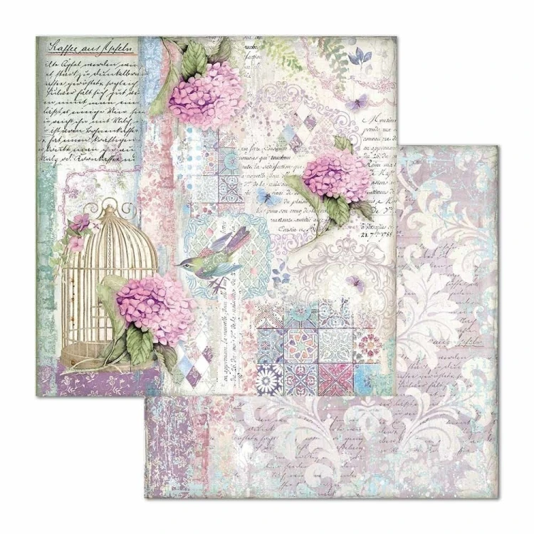 Zestaw papierów Hortensia 30x30cm 10szt Stamperia SBBL72-6.jpg