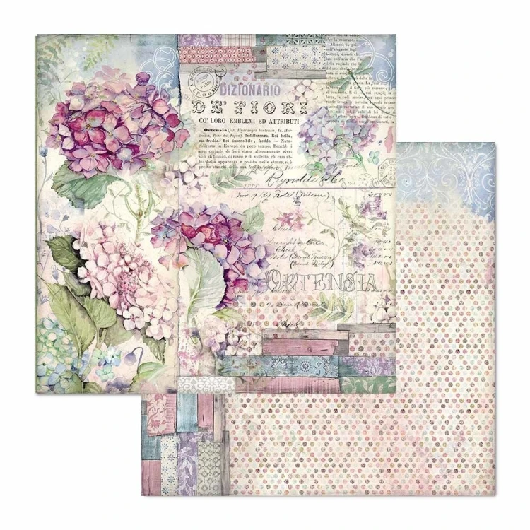 Zestaw papierów Hortensia 30x30cm 10szt Stamperia SBBL72-7.jpg