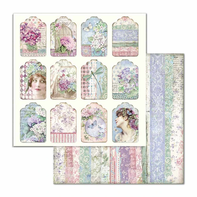 Zestaw papierów Hortensia 30x30cm 10szt Stamperia SBBL72-11.jpg