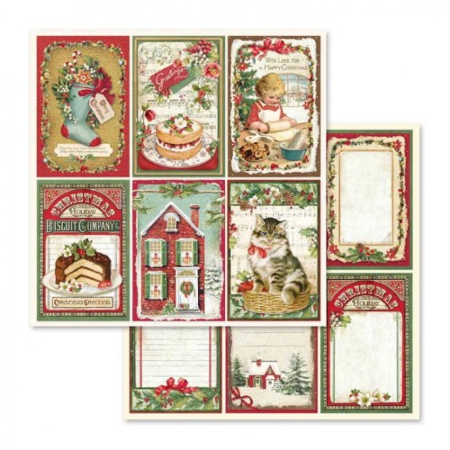 Zestaw papierów Christmas vintege 30x30cm Stamperia SBBL45-1.jpg
