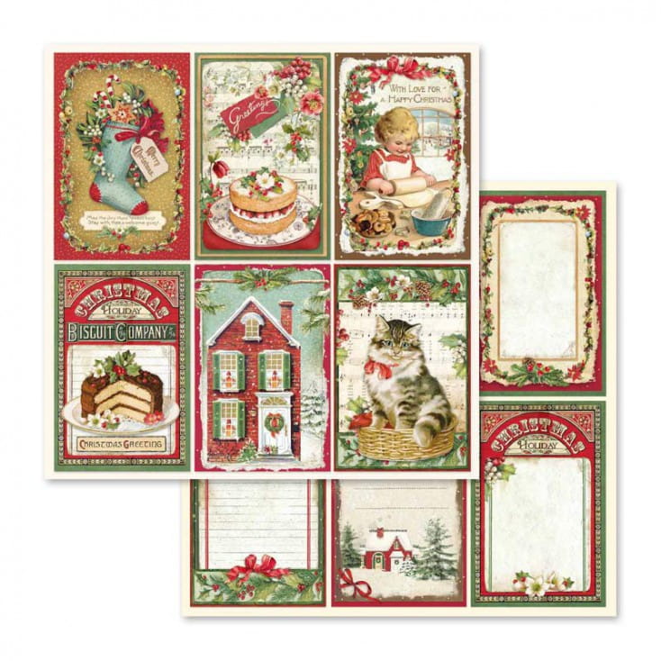 Zestaw papierów Christmas vintege 30x30cm Stamperia SBBL45-1.jpg