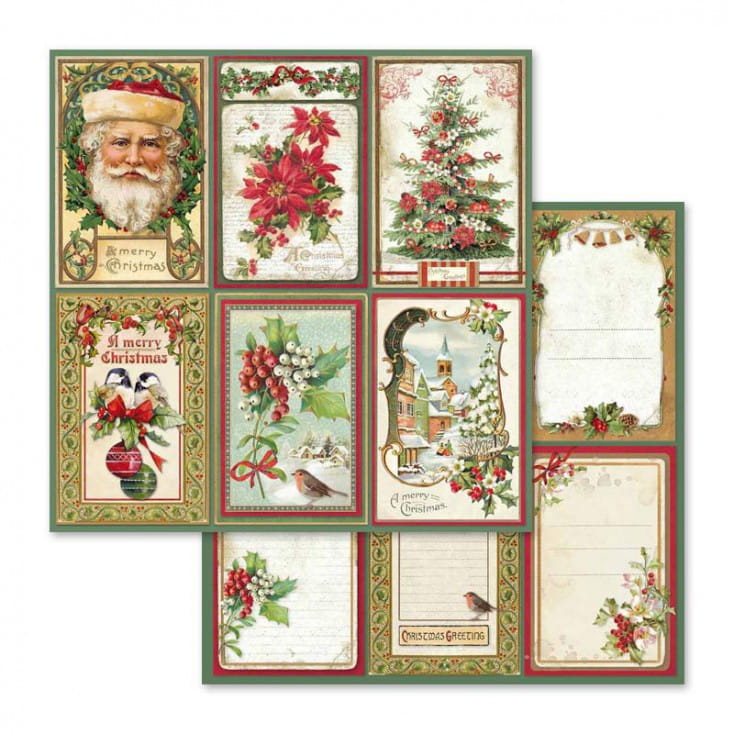 Zestaw papierów Christmas vintege 30x30cm Stamperia SBBL45-2.jpg