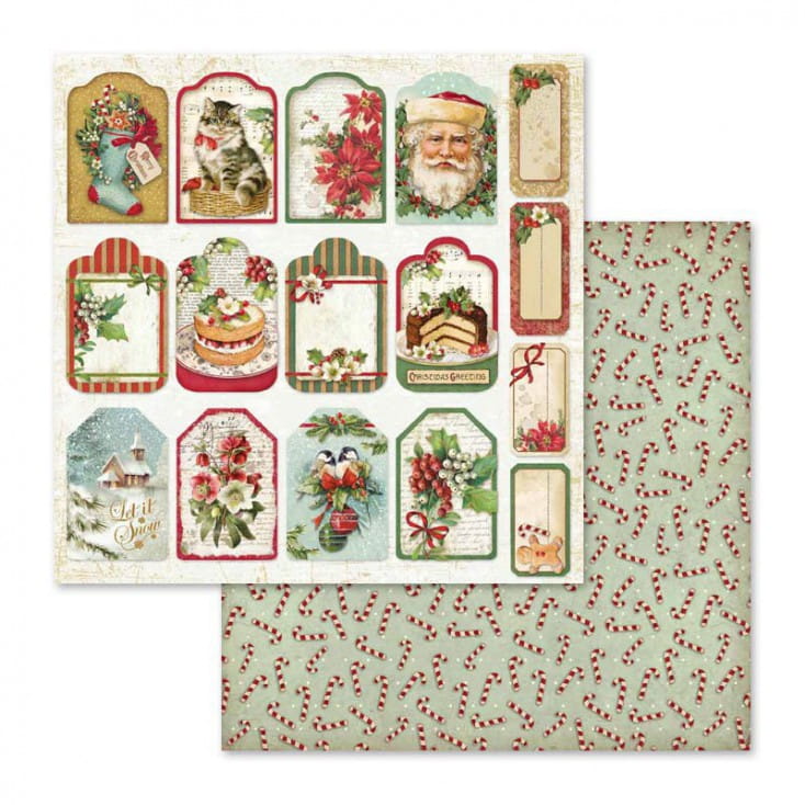 Zestaw papierów Christmas vintege 30x30cm Stamperia SBBL45-3.jpg