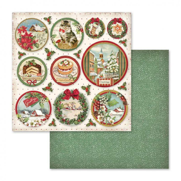 Zestaw papierów Christmas vintege 30x30cm Stamperia SBBL45-7.jpg