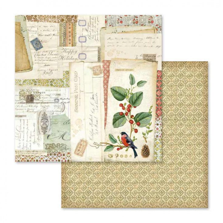 Zestaw papierów Winter Botanical 30x30cm Stamperia SBBL44-5.jpg