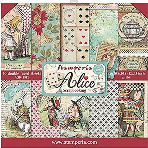 Zestaw papierów Alice 30x30cm Stamperia SBBL52.jpg