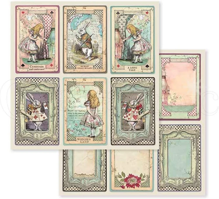 Zestaw papierów Alice 30x30cm Stamperia SBBL52-2.jpg