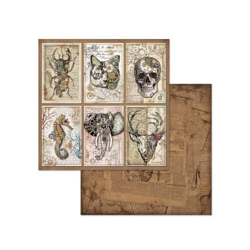 Zestaw papierów Mechanical Fantasy 30x30cm Stamperia SBBL54-1.jpg