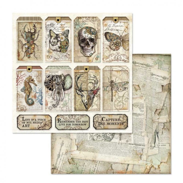 Zestaw papierów Mechanical Fantasy 30x30cm Stamperia SBBL54-3.jpg