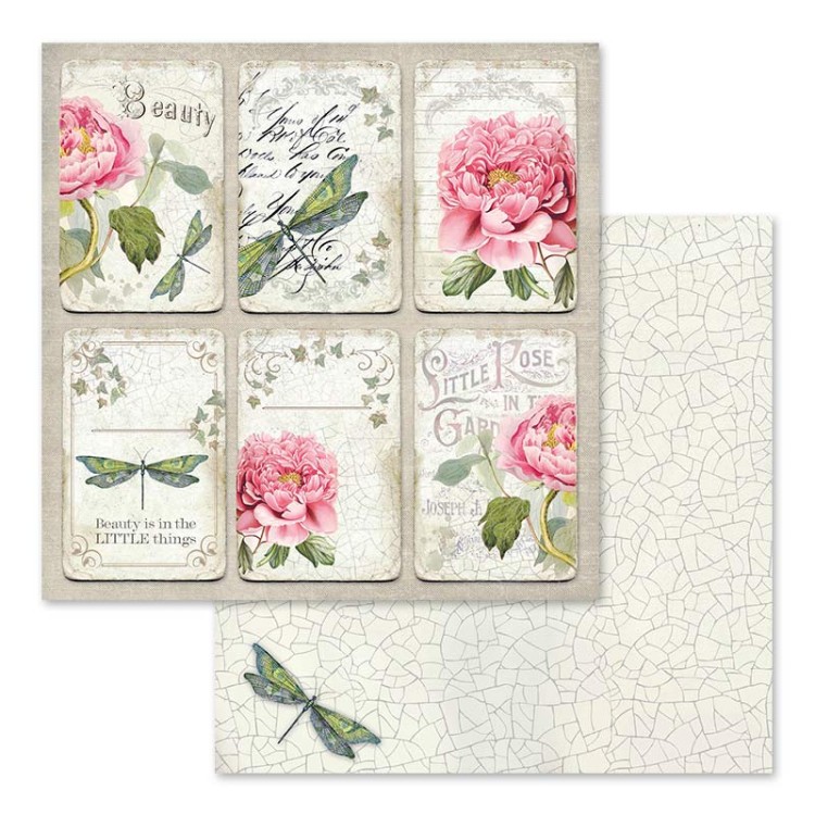 Zestaw papierów Letters &amp; Flowers 30x30cm Stamperia SBBL22-2.jpg