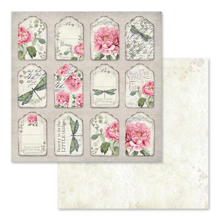 Zestaw papierów Letters &amp; Flowers 30x30cm Stamperia SBBL22-3.jpg