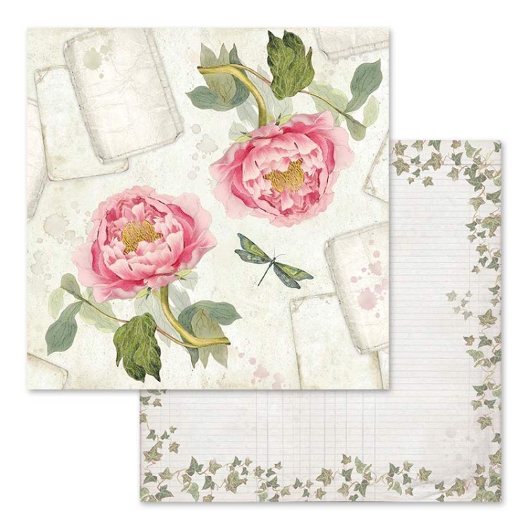 Zestaw papierów Letters &amp; Flowers 30x30cm Stamperia SBBL22-4.jpg