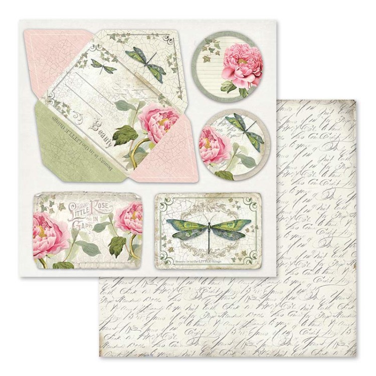 Zestaw papierów Letters &amp; Flowers 30x30cm Stamperia SBBL22-5.jpg
